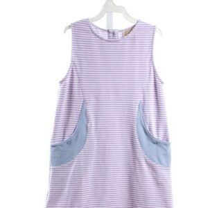 Striped Sleeveless Dress with Pockets